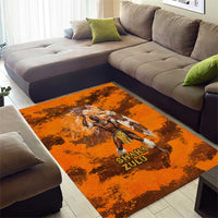 Shaka Zulu Area Rug Warrior Fiery Roaring Lion - Never Retreat Never Surrender African Strength and Courage - Wonder Print Shop