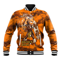 Shaka Zulu Baseball Jacket Warrior Fiery Roaring Lion - Never Retreat Never Surrender African Strength and Courage - Wonder Print Shop