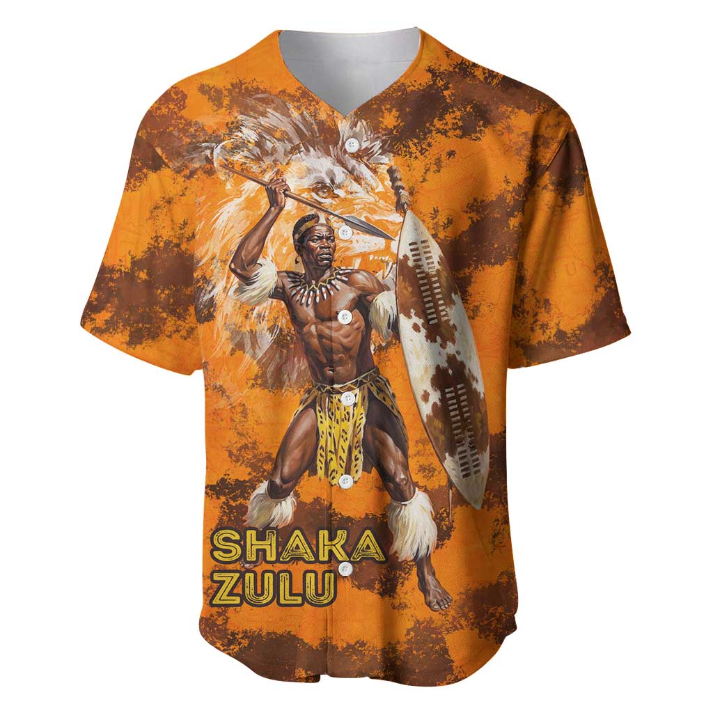 Shaka Zulu Baseball Jersey Warrior Fiery Roaring Lion - Never Retreat Never Surrender African Strength and Courage - Wonder Print Shop