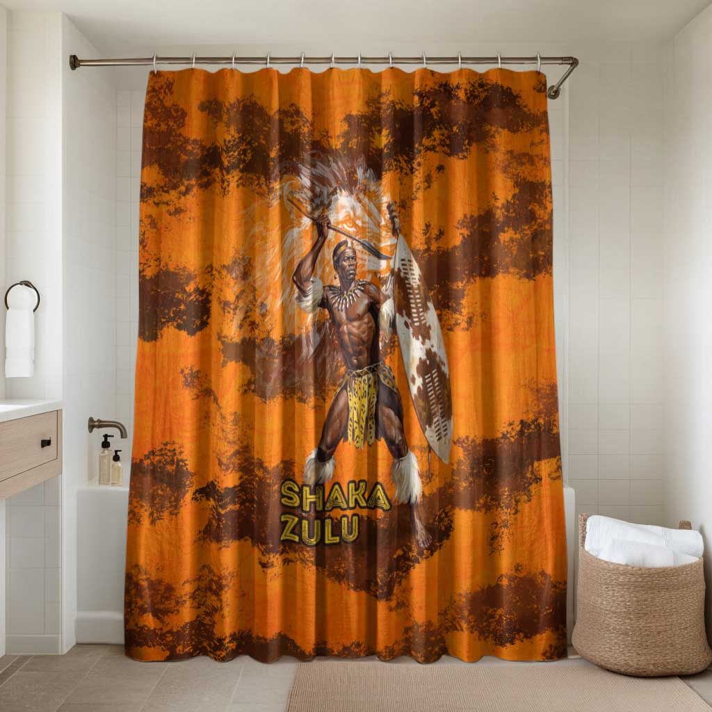 Shaka Zulu Bathroom Set Warrior Fiery Roaring Lion - Never Retreat Never Surrender African Strength and Courage - Wonder Print Shop