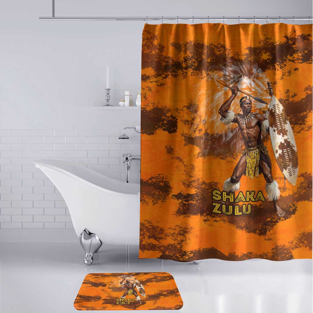 Shaka Zulu Bathroom Set Warrior Fiery Roaring Lion - Never Retreat Never Surrender African Strength and Courage - Wonder Print Shop