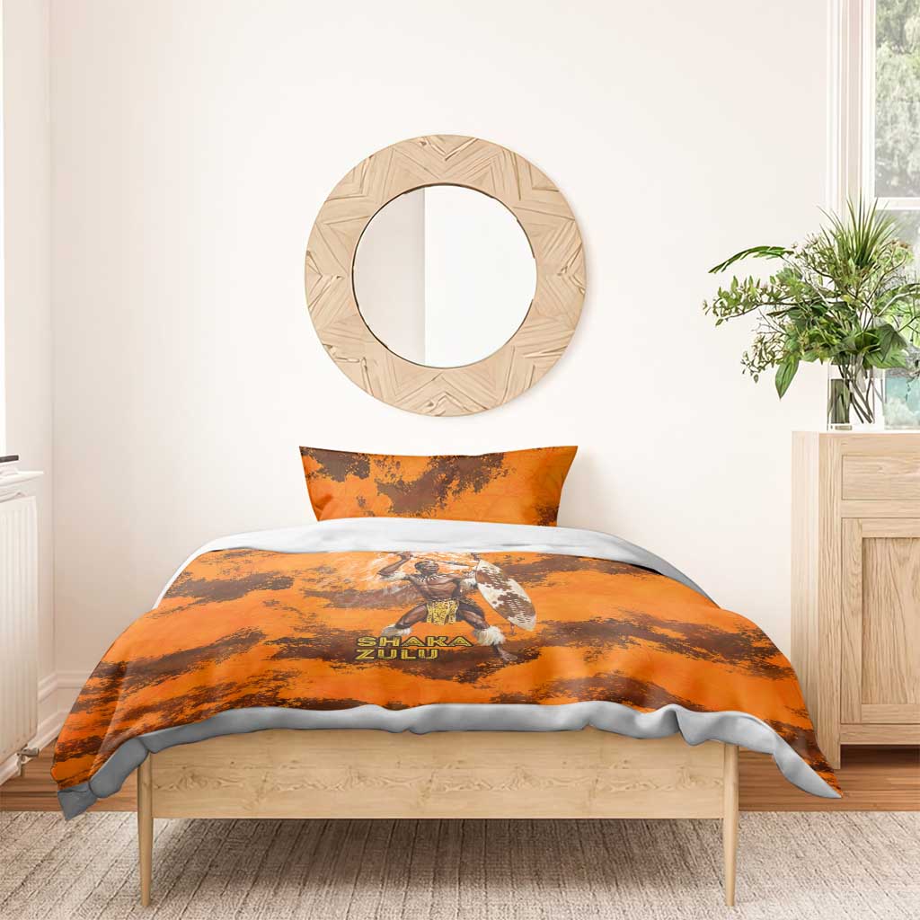 Shaka Zulu Bedding Set Warrior Fiery Roaring Lion - Never Retreat Never Surrender African Strength and Courage - Wonder Print Shop