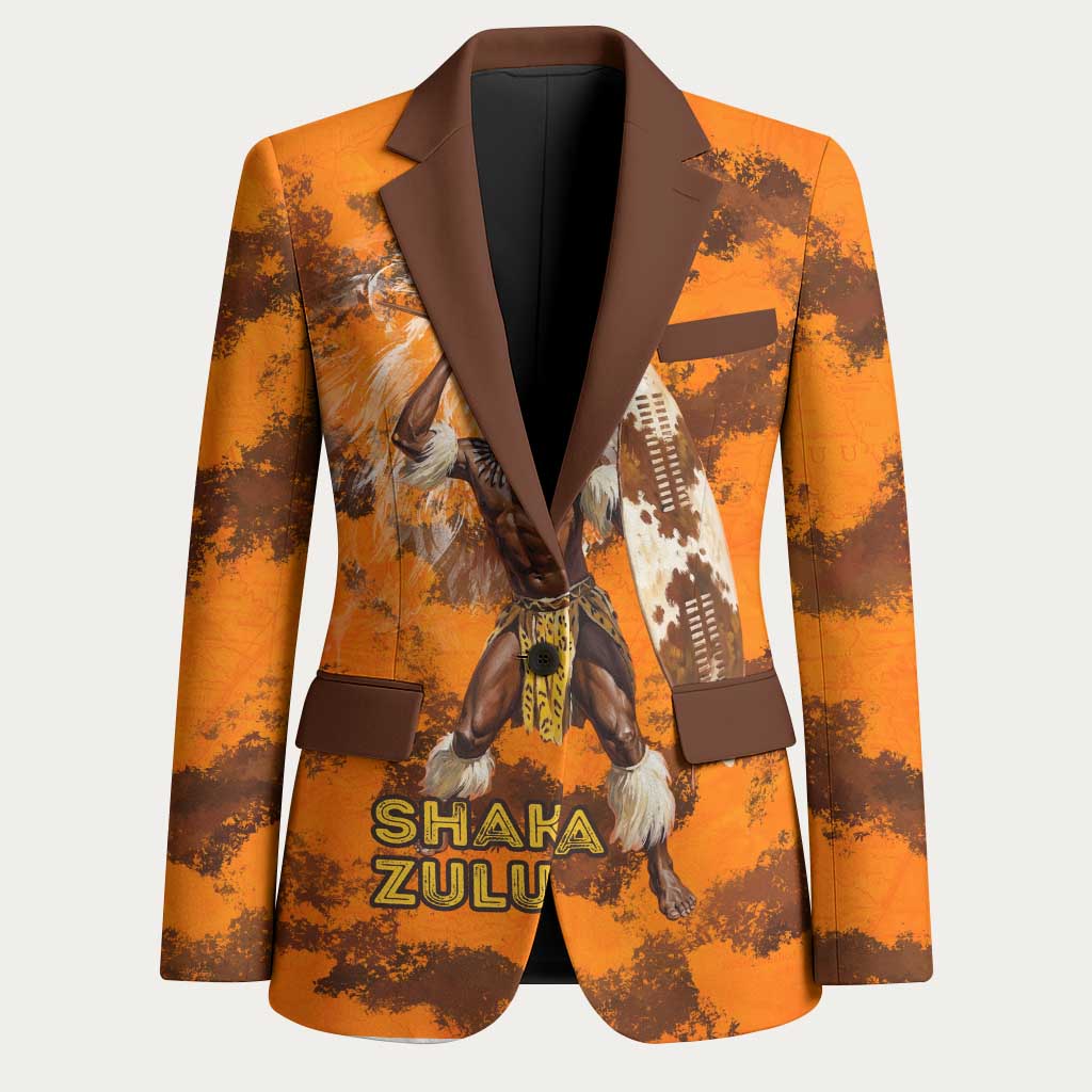 Shaka Zulu Blazer Warrior Fiery Roaring Lion - Never Retreat Never Surrender African Strength and Courage - Wonder Print Shop