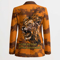 Shaka Zulu Blazer Warrior Fiery Roaring Lion - Never Retreat Never Surrender African Strength and Courage - Wonder Print Shop