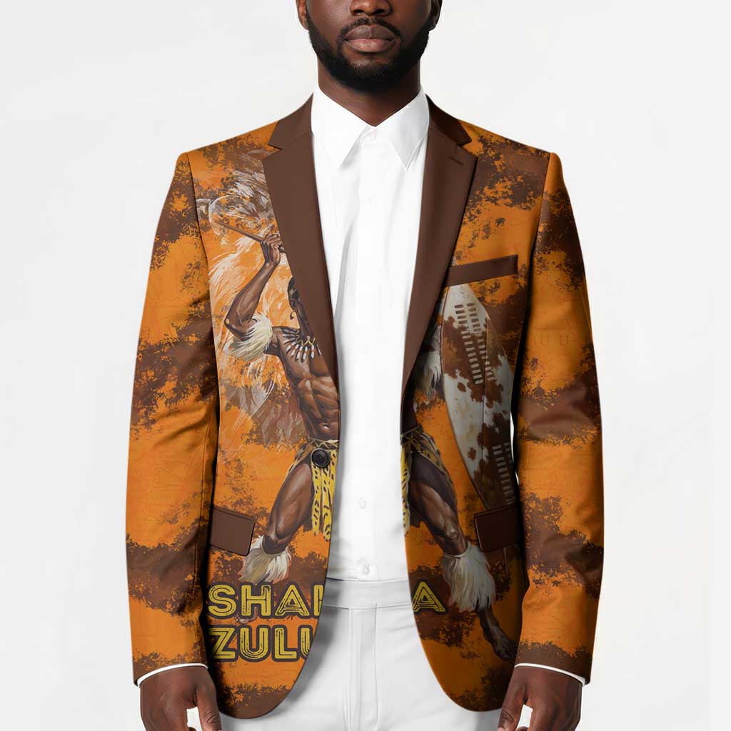 Shaka Zulu Blazer Warrior Fiery Roaring Lion - Never Retreat Never Surrender African Strength and Courage - Wonder Print Shop