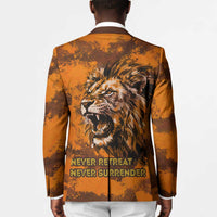 Shaka Zulu Blazer Warrior Fiery Roaring Lion - Never Retreat Never Surrender African Strength and Courage - Wonder Print Shop