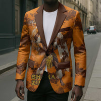 Shaka Zulu Blazer Warrior Fiery Roaring Lion - Never Retreat Never Surrender African Strength and Courage - Wonder Print Shop