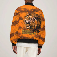 Shaka Zulu Bomber Jacket Warrior Fiery Roaring Lion - Never Retreat Never Surrender African Strength and Courage - Wonder Print Shop