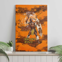 Shaka Zulu Canvas Wall Art Warrior Fiery Roaring Lion - Never Retreat Never Surrender African Strength and Courage - Wonder Print Shop