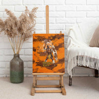 Shaka Zulu Canvas Wall Art Warrior Fiery Roaring Lion - Never Retreat Never Surrender African Strength and Courage - Wonder Print Shop