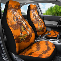 Shaka Zulu Car Seat Cover Warrior Fiery Roaring Lion - Never Retreat Never Surrender African Strength and Courage - Wonder Print Shop
