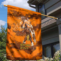 Shaka Zulu Garden Flag Warrior Fiery Roaring Lion - Never Retreat Never Surrender African Strength and Courage - Wonder Print Shop