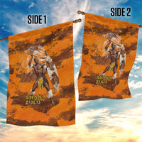 Shaka Zulu Garden Flag Warrior Fiery Roaring Lion - Never Retreat Never Surrender African Strength and Courage - Wonder Print Shop