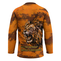 Shaka Zulu Hockey Jersey Warrior Fiery Roaring Lion - Never Retreat Never Surrender African Strength and Courage - Wonder Print Shop