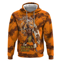 Shaka Zulu Hoodie Warrior Fiery Roaring Lion - Never Retreat Never Surrender African Strength and Courage - Wonder Print Shop