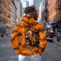 Shaka Zulu Hoodie Warrior Fiery Roaring Lion - Never Retreat Never Surrender African Strength and Courage - Wonder Print Shop
