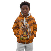 Shaka Zulu Kid Hoodie Warrior Fiery Roaring Lion - Never Retreat Never Surrender African Strength and Courage - Wonder Print Shop