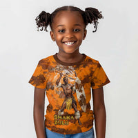 Shaka Zulu Kid T shirt Warrior Fiery Roaring Lion - Never Retreat Never Surrender African Strength and Courage - Wonder Print Shop