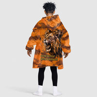 Shaka Zulu Kid Wearable Blanket Hoodie Warrior Fiery Roaring Lion - Never Retreat Never Surrender African Strength and Courage - Wonder Print Shop