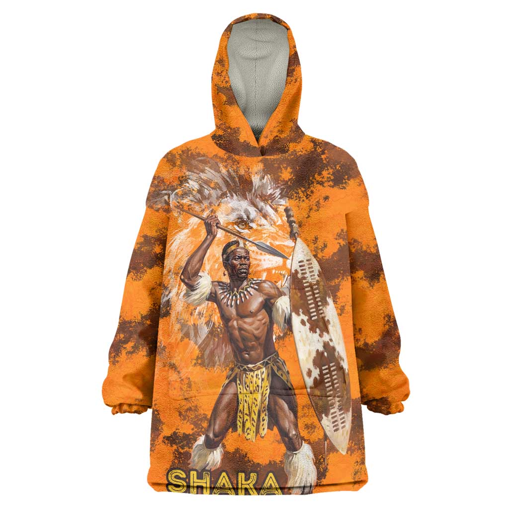Shaka Zulu Kid Wearable Blanket Hoodie Warrior Fiery Roaring Lion - Never Retreat Never Surrender African Strength and Courage - Wonder Print Shop