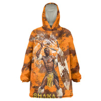 Shaka Zulu Kid Wearable Blanket Hoodie Warrior Fiery Roaring Lion - Never Retreat Never Surrender African Strength and Courage - Wonder Print Shop
