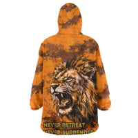 Shaka Zulu Kid Wearable Blanket Hoodie Warrior Fiery Roaring Lion - Never Retreat Never Surrender African Strength and Courage - Wonder Print Shop