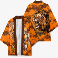 Shaka Zulu Kimono Warrior Fiery Roaring Lion - Never Retreat Never Surrender African Strength and Courage - Wonder Print Shop