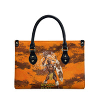 Shaka Zulu Leather Bag Warrior Fiery Roaring Lion - Never Retreat Never Surrender African Strength and Courage - Wonder Print Shop