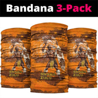 Shaka Zulu Neck Gaiter Warrior Fiery Roaring Lion - Never Retreat Never Surrender African Strength and Courage - Wonder Print Shop