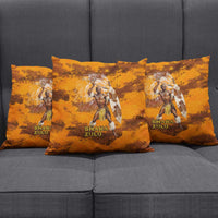 Shaka Zulu Pillow Cover Warrior Fiery Roaring Lion - Never Retreat Never Surrender African Strength and Courage - Wonder Print Shop