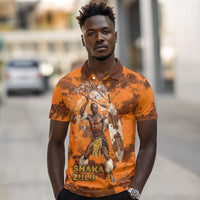 Shaka Zulu Polo Shirt Warrior Fiery Roaring Lion - Never Retreat Never Surrender African Strength and Courage - Wonder Print Shop
