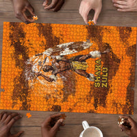 Shaka Zulu Puzzle Warrior Fiery Roaring Lion - Never Retreat Never Surrender African Strength and Courage - Wonder Print Shop