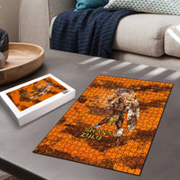 Shaka Zulu Puzzle Warrior Fiery Roaring Lion - Never Retreat Never Surrender African Strength and Courage - Wonder Print Shop