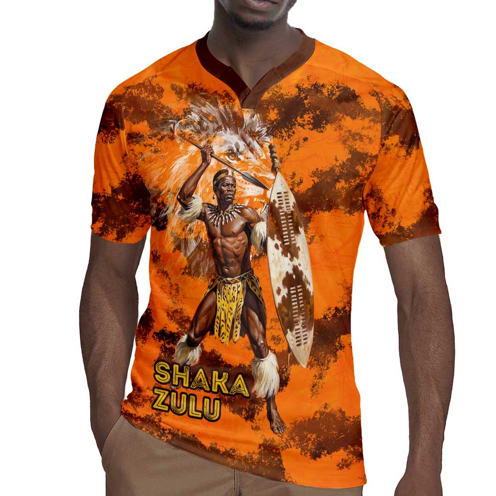 Shaka Zulu Rugby Jersey Warrior Fiery Roaring Lion - Never Retreat Never Surrender African Strength and Courage - Wonder Print Shop