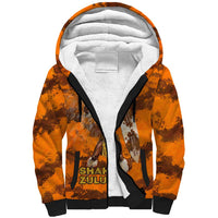 Shaka Zulu Sherpa Hoodie Warrior Fiery Roaring Lion - Never Retreat Never Surrender African Strength and Courage - Wonder Print Shop