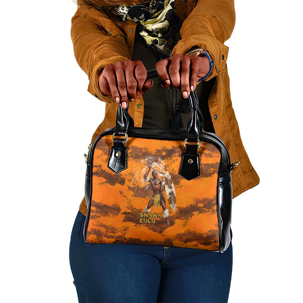 Shaka Zulu Shoulder Handbag Warrior Fiery Roaring Lion - Never Retreat Never Surrender African Strength and Courage - Wonder Print Shop