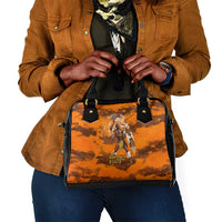 Shaka Zulu Shoulder Handbag Warrior Fiery Roaring Lion - Never Retreat Never Surrender African Strength and Courage - Wonder Print Shop