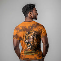 Shaka Zulu T shirt Warrior Fiery Roaring Lion - Never Retreat Never Surrender African Strength and Courage - Wonder Print Shop