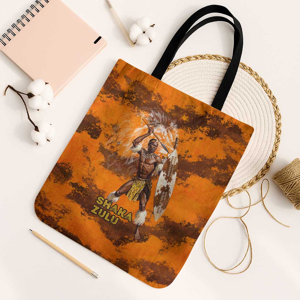 Shaka Zulu Tote Bag Warrior Fiery Roaring Lion - Never Retreat Never Surrender African Strength and Courage - Wonder Print Shop