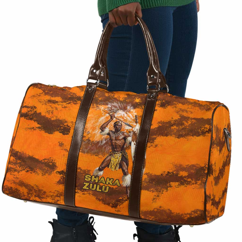 Shaka Zulu Travel Bag Warrior Fiery Roaring Lion - Never Retreat Never Surrender African Strength and Courage - Wonder Print Shop
