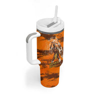 Shaka Zulu Tumbler With Handle Warrior Fiery Roaring Lion - Never Retreat Never Surrender African Strength and Courage - Wonder Print Shop