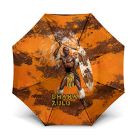 Shaka Zulu Umbrella Warrior Fiery Roaring Lion - Never Retreat Never Surrender African Strength and Courage - Wonder Print Shop