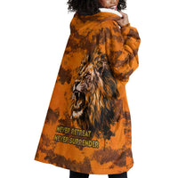 Shaka Zulu Wearable Blanket Hoodie Warrior Fiery Roaring Lion - Never Retreat Never Surrender African Strength and Courage - Wonder Print Shop