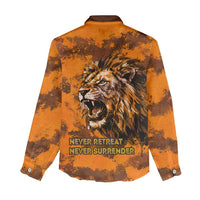 Shaka Zulu Women Casual Shirt Warrior Fiery Roaring Lion - Never Retreat Never Surrender African Strength and Courage - Wonder Print Shop