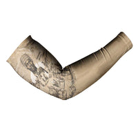 Mansa Musa Arm Sleeves Sepia Map Historic Pilgrimage Empire Expedition 1324 African Royalty Legacy - Wonder Print Shop