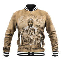 Mansa Musa Baseball Jacket Sepia Map Historic Pilgrimage Empire Expedition 1324 African Royalty Legacy - Wonder Print Shop