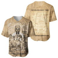 Mansa Musa Baseball Jersey Sepia Map Historic Pilgrimage Empire Expedition 1324 African Royalty Legacy - Wonder Print Shop