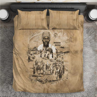 Mansa Musa Bedding Set Sepia Map Historic Pilgrimage Empire Expedition 1324 African Royalty Legacy - Wonder Print Shop