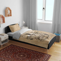 Mansa Musa Bedding Set Sepia Map Historic Pilgrimage Empire Expedition 1324 African Royalty Legacy - Wonder Print Shop
