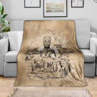 Mansa Musa Blanket Sepia Map Historic Pilgrimage Empire Expedition 1324 African Royalty Legacy - Wonder Print Shop